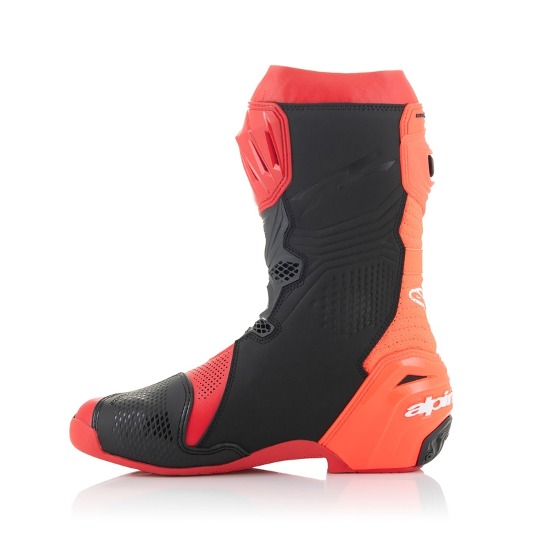 Čižmy na motocykel Alpinestars Supertech R Vented fluorescenčno červeno-červené