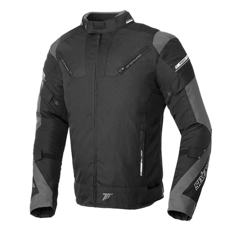 Bunda na motocykel SEVENTY DEGREES SD-JR69 čierno-sivá