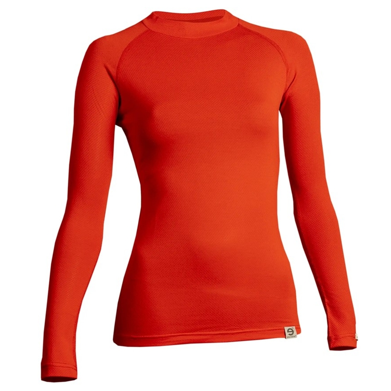 Dámske termo tričko nanosilver® Raglan červené - dlhý rukáv