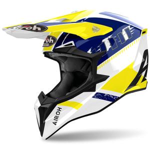 Motokrosová prilba Airoh Wraaap Feel 2024 lesklá žlto-modrá