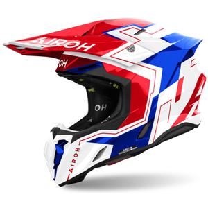 Motokrosová prilba Airoh Twist 3 Dizzy 2024 modro-červená lesklá