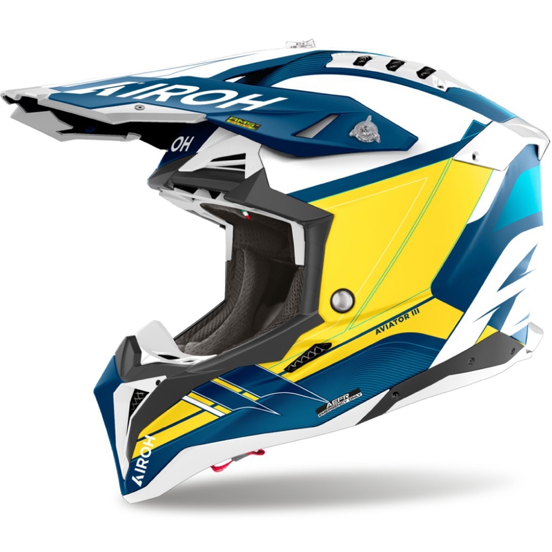 Motokrosová prilba Airoh Aviator 3 Saber matná modrá