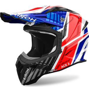 Motokrosová prilba Airoh Aviator Ace 2 Prúd 2024 modro-červená lesklá