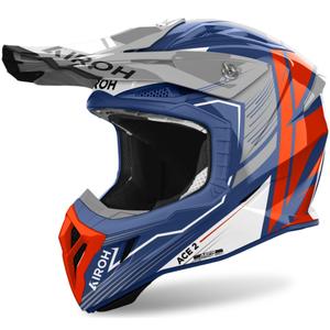 Motokrosová prilba Airoh Aviator Ace 2 Engine 2024 lesklá modrá