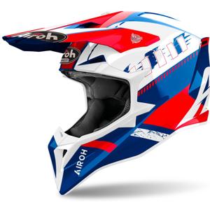 Motokrosová prilba Airoh Wraaap Feel 2024 lesklá modro-červená