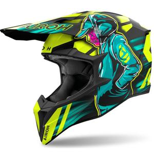 Motokrosová prilba Airoh Wraaap Cyber ​​2024 matná žltá