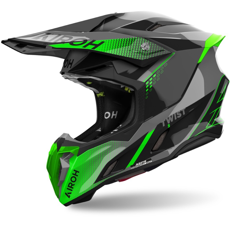 Motokrosová prilba Airoh Twist 3 Shard lesklá zelená