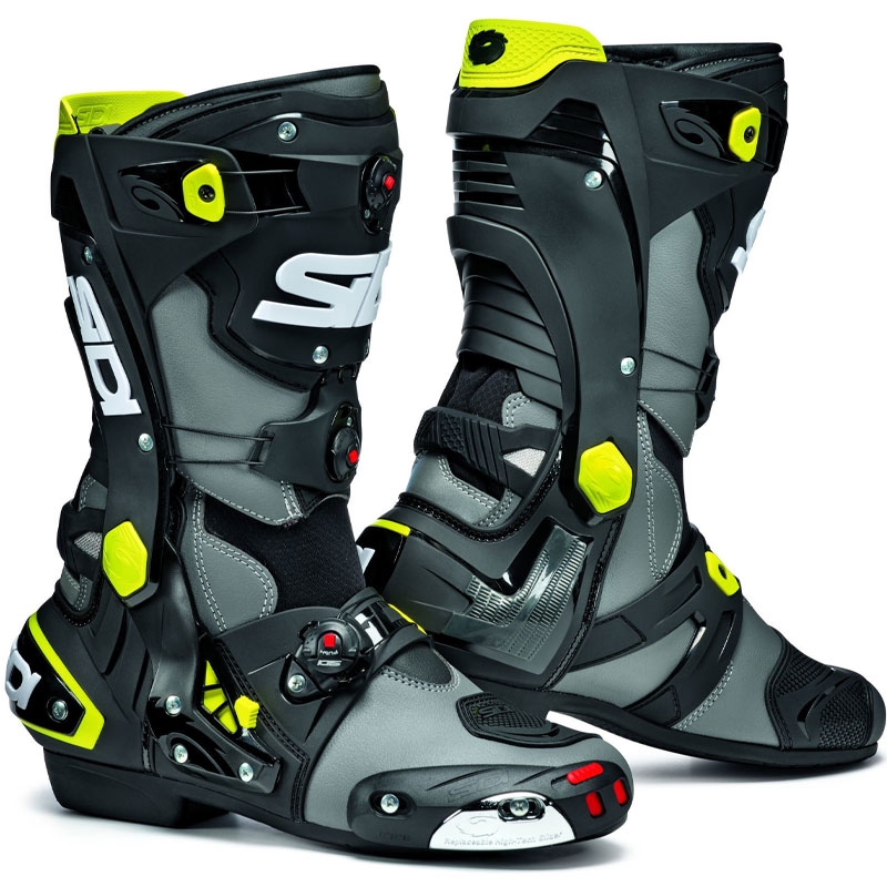 Topánky na motorku SIDI REX šedo-čierno-fluo žlté