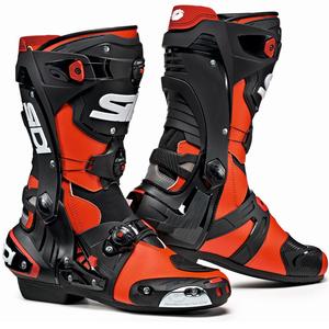 Topánky na motorku SIDI REX červeno fluo-čierne