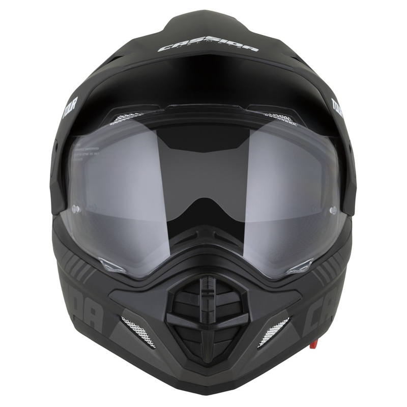 Enduro prilba Cassida Tour 2.0 Dual matná čierno-sivá s čiernym matným šiltom