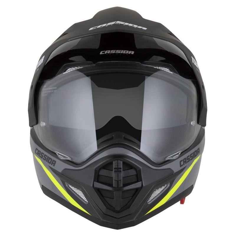 Enduro prilba Cassida Tour 2.0 X-tra sivo-fluo žlto-čierna s čiernym matným šiltom