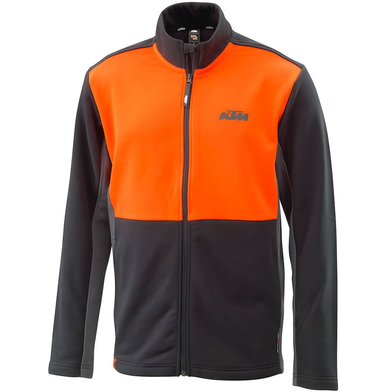 Mikina KTM Mechanic Zip čierno-oranžová