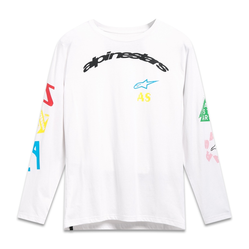 Tričko s dlhým rukávom Alpinestars Brundo CSF ​​biele