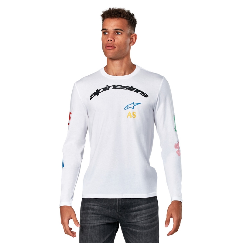 Tričko s dlhým rukávom Alpinestars Brundo CSF ​​biele