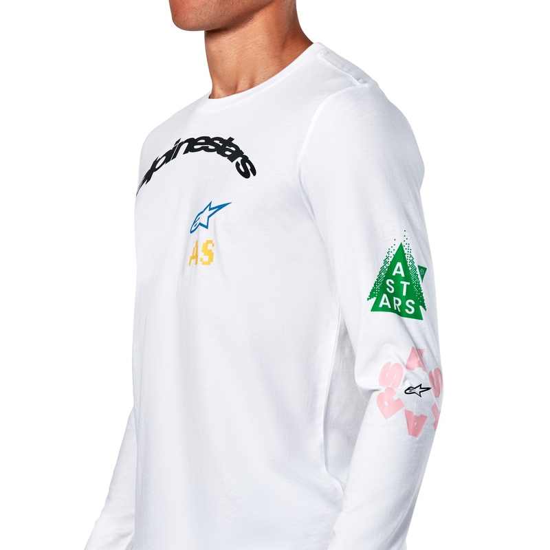 Tričko s dlhým rukávom Alpinestars Brundo CSF ​​biele