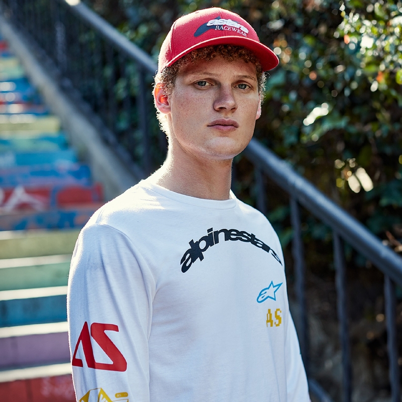 Tričko s dlhým rukávom Alpinestars Brundo CSF ​​biele