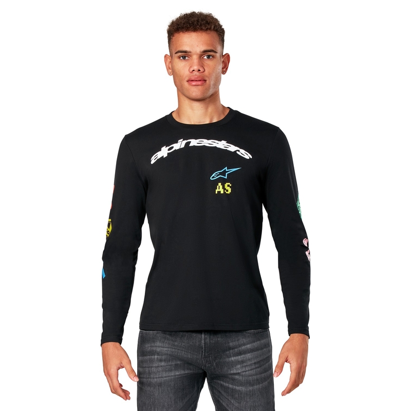 Tričko s dlhým rukávom Alpinestars Brundo CSF ​​čierne