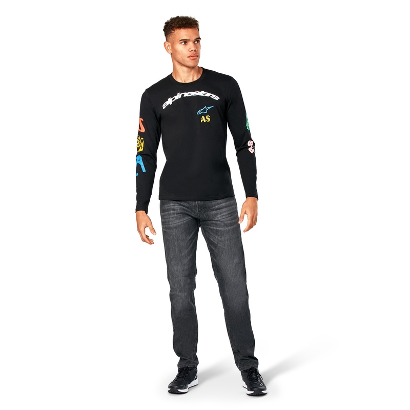 Tričko s dlhým rukávom Alpinestars Brundo CSF ​​čierne