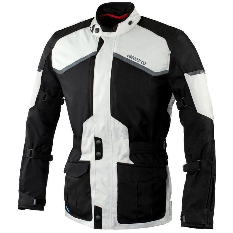 Kombinéza na motocykel Ozone Explorer II šedo-čierna