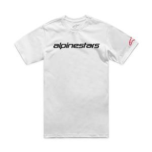 Tričko Alpinestars Linear Wordmark 2.0 CSF bielo-červeno-čierne
