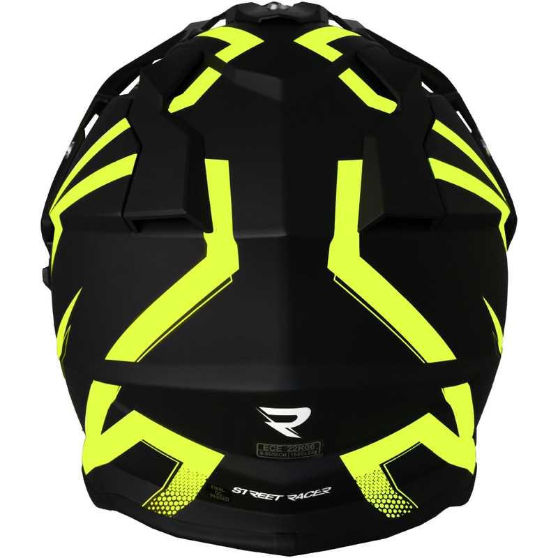 Enduro helma na motorku Street Racer Ignite matná čierno-fluo žltá