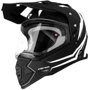 Enduro helma na motorku Street Racer Ignite matná čierno-biela