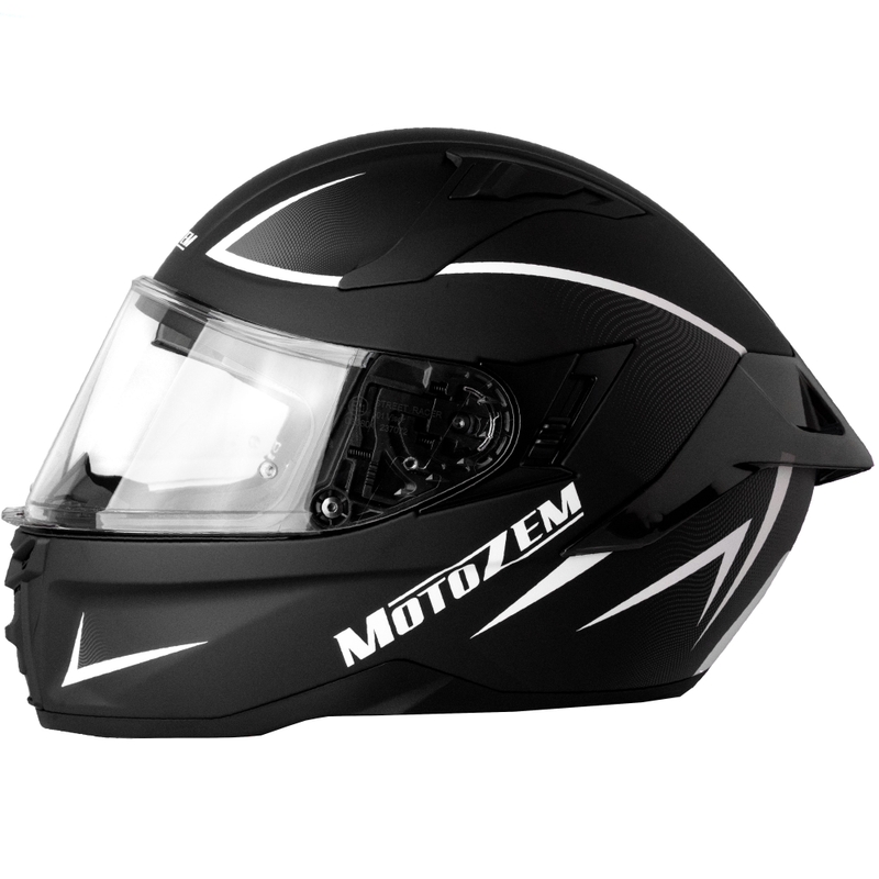 Integrálna helma na motorku Motozem Guardian matná čierno-bielo-šedá