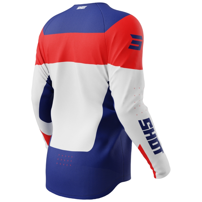 Detský motokrosový dres Shot Draw League modro-červený