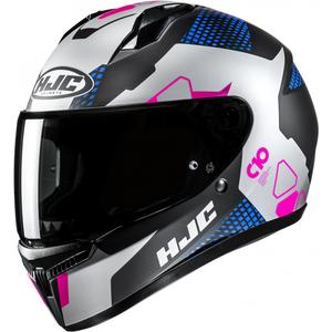 Integrálna helma na motorku HJC C10 Aspa MC28SF čierno-modro-ružovo-strieborná