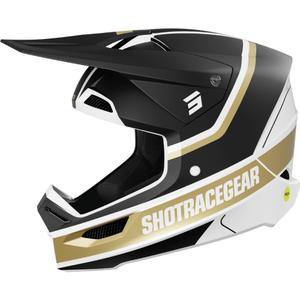 Motokrosová prilba Shot Race Mythic matná čierno-zlatá