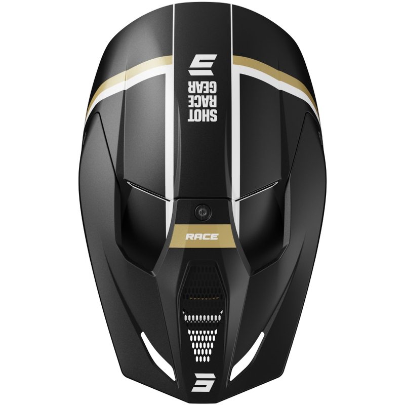 Motokrosová prilba Shot Race Mythic matná čierno-zlatá