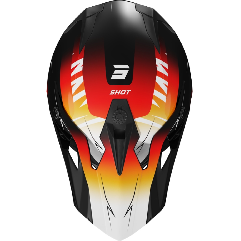 Detská motokrosová helma Shot Pulse X-Trem oranžovo-červená