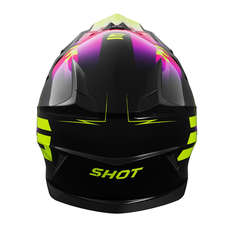 Detská motokrosová helma Shot Pulse X-Trem ružovo-fluo žltá