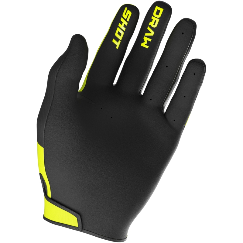 Motokrosové rukavice Shot Draw Sky fluo žlté