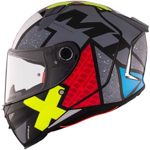 Integrálna helma na motorku MT REVENGE 2 S Light CO lesklá čierno-červeno-žltá