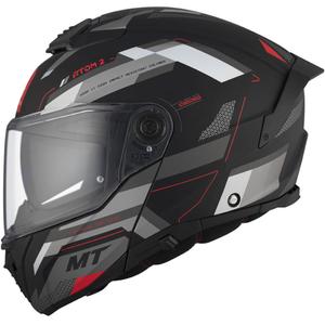 Odklápacia prilba na motocykel MT ATOM 2 SV BAST D5 matná čierno-šedo-biela