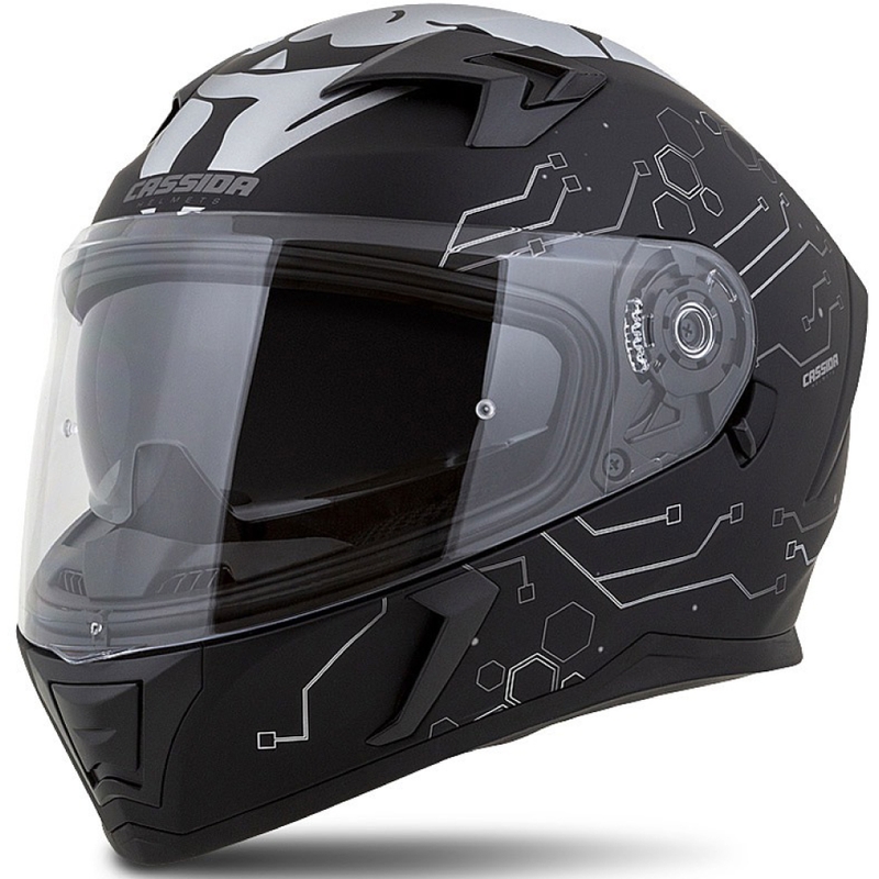 Integrálna prilba na motocykel Cassida 3.0 Hack Vision šedo-strieborno-čierna matná výpredaj