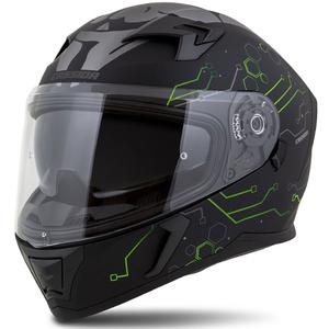 Integrálna prilba na motocykel Cassida 3.0 Hack zeleno-čierna matná