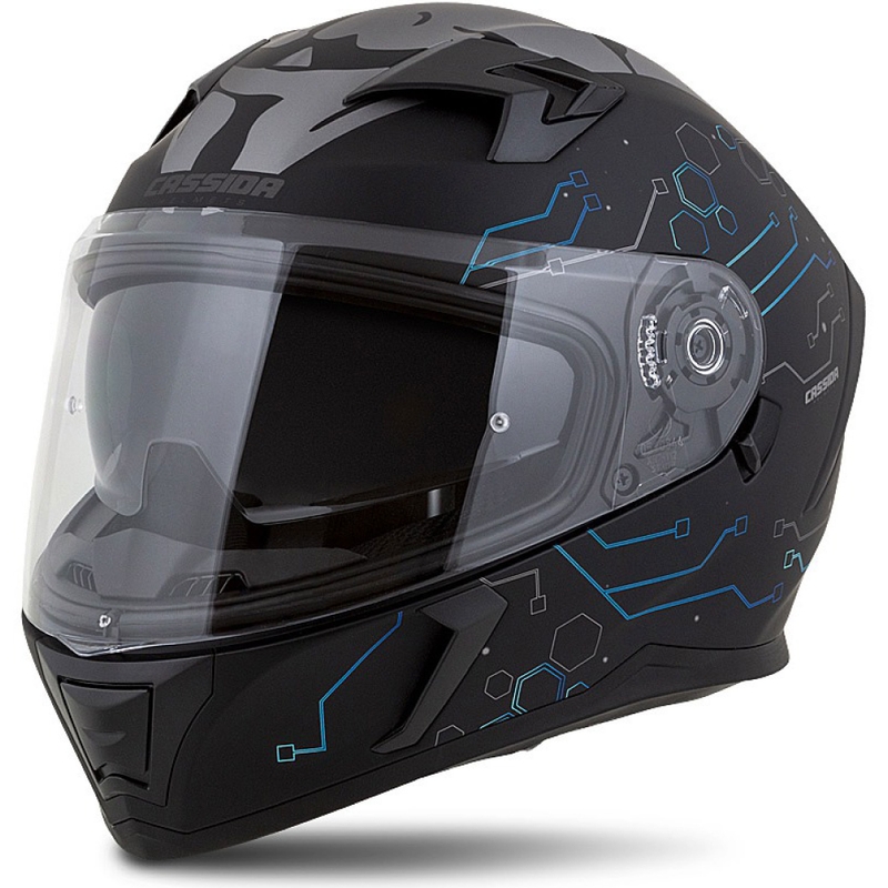 Integrálna prilba na motocykel Cassida 3.0 Hack modro-čierna matná