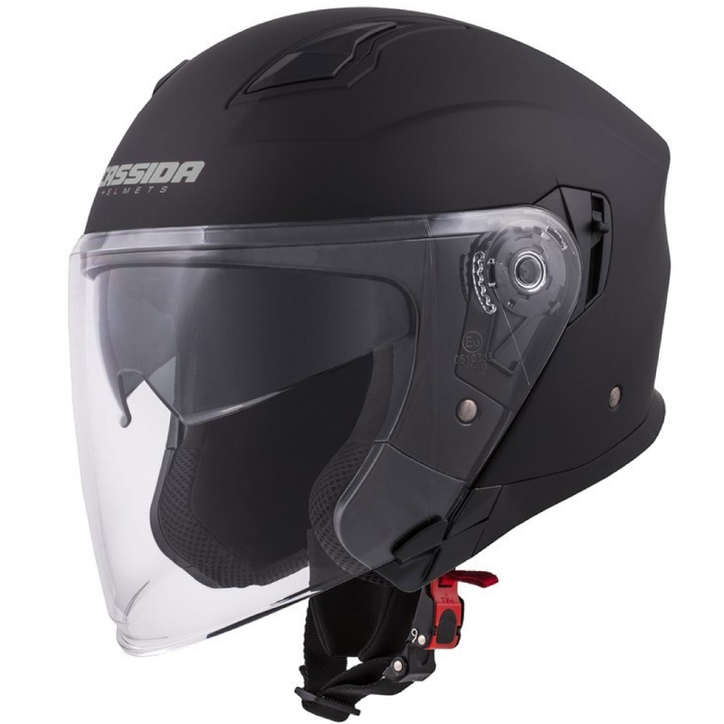 Otvorená prilba na motocykel Cassida Jet Tech čierna matná
