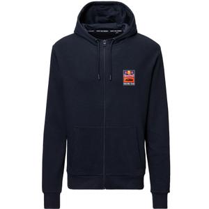 Mikina KTM Logo Zip Hoodie modro-oranžová