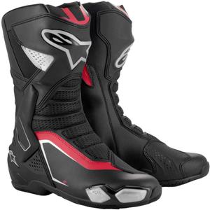 Topánky na motorku Alpinestars SMX-6 3 čierno-strieborno-červená