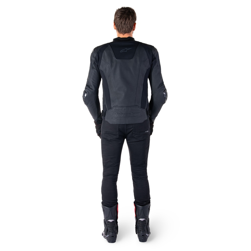 Kožená bunda na motorku Alpinestars Missile 3 čierno-čierna