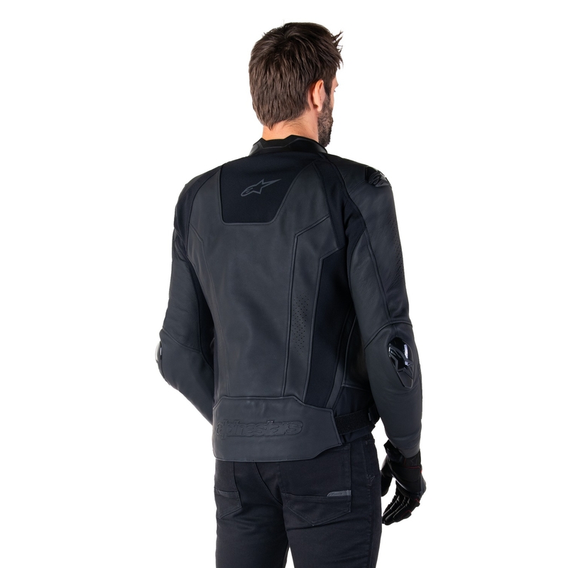 Kožená bunda na motorku Alpinestars Missile 3 čierno-čierna