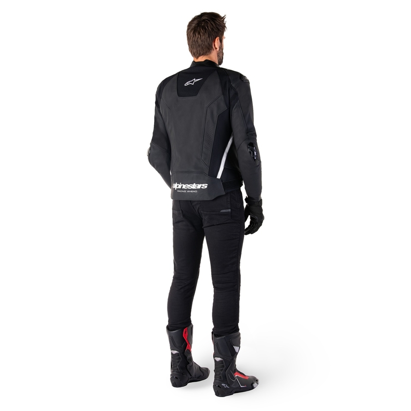 Kožená bunda na motorku Alpinestars Missile 3 čierno-biela