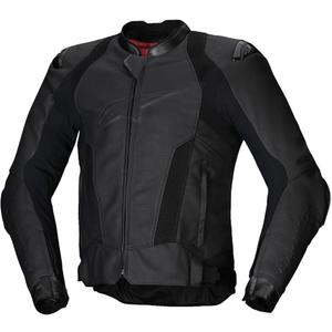 Kožená bunda na motorku Alpinestars Missile 3 Airflow čierno-čierna
