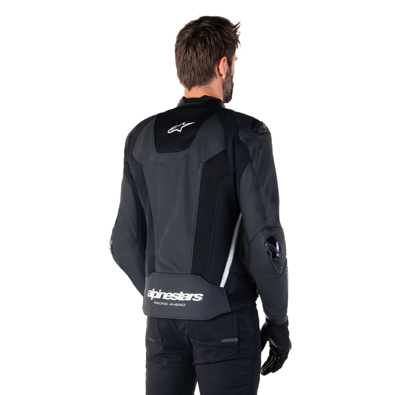 Kožená bunda na motorku Alpinestars Missile 3 Airflow čierno-biela