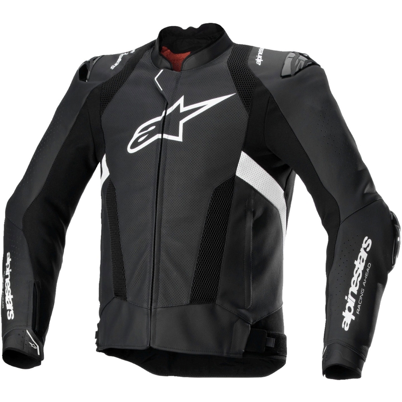 Kožená bunda na motorku Alpinestars Missile 3 Airflow čierno-biela