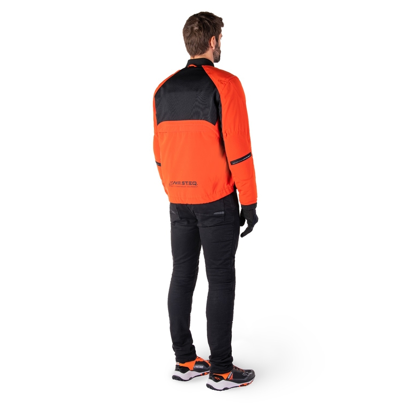 Bunda na motorku Alpinestars Mootant Waterproof Parka čierno-fluo oranžová