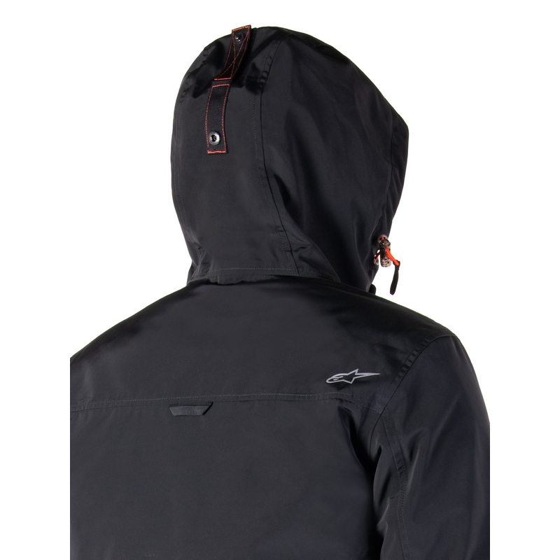 Bunda na motorku Alpinestars Mootant Waterproof Parka čierno-fluo oranžová